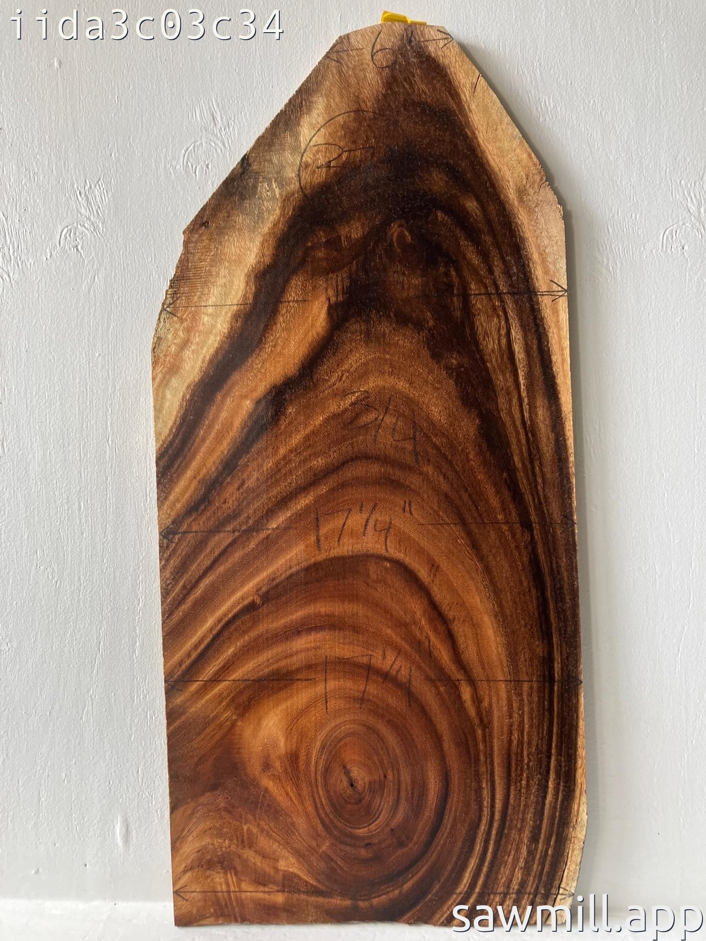0.75" x 17" x 37" Monkeypod