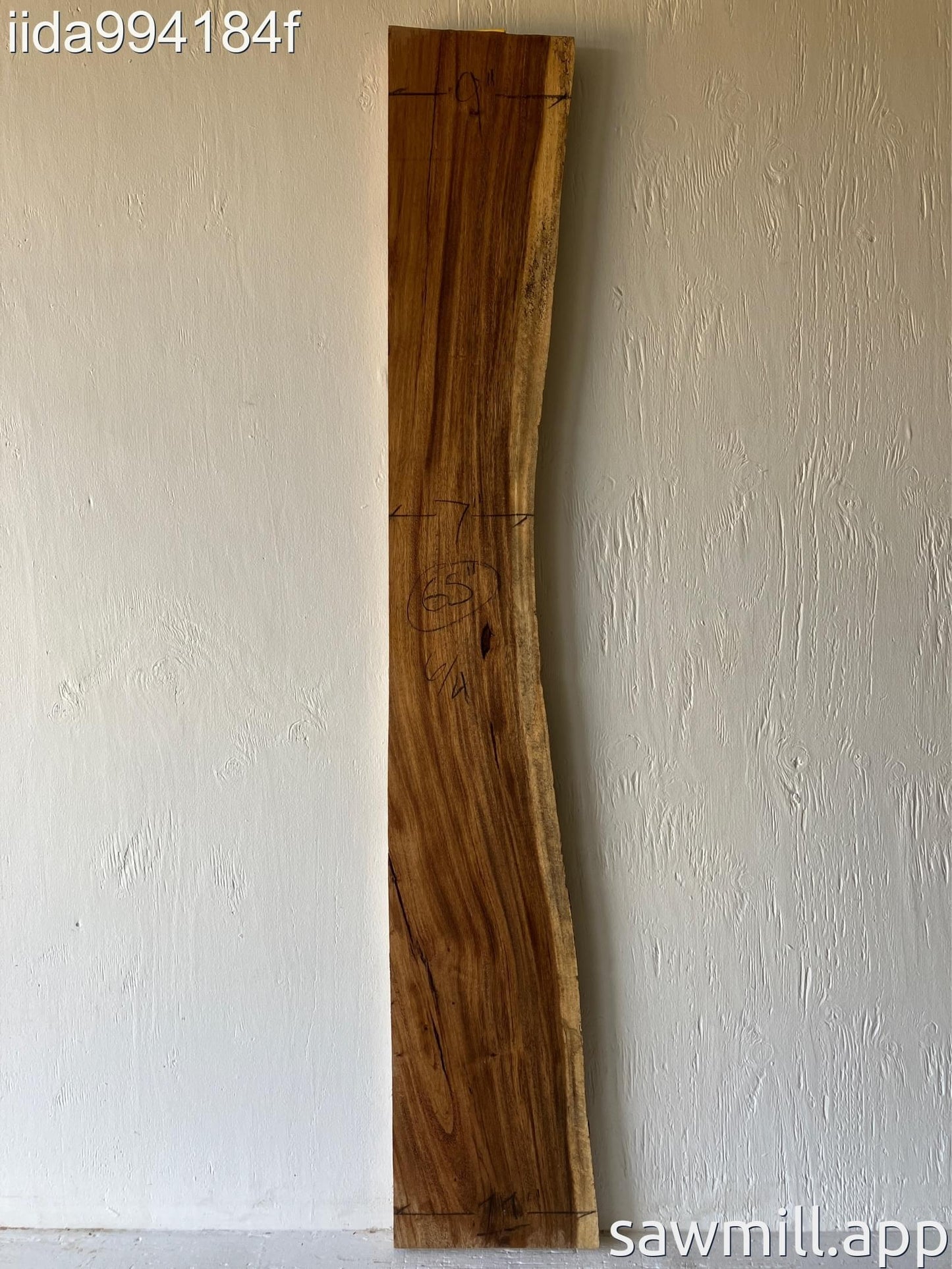 1.5" x 11" x 65" Monkeypod