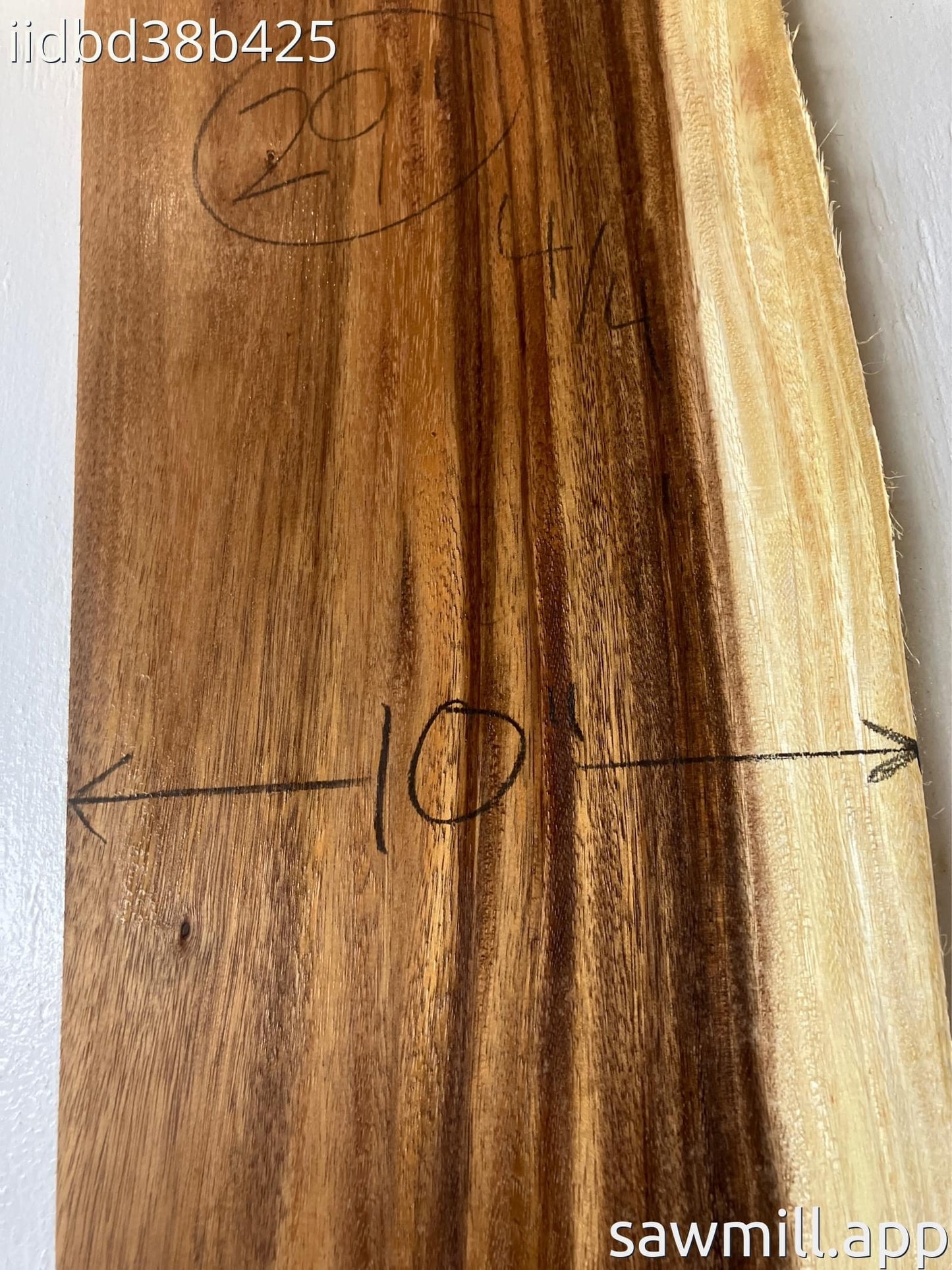 1" x 10" x 29" Monkeypod