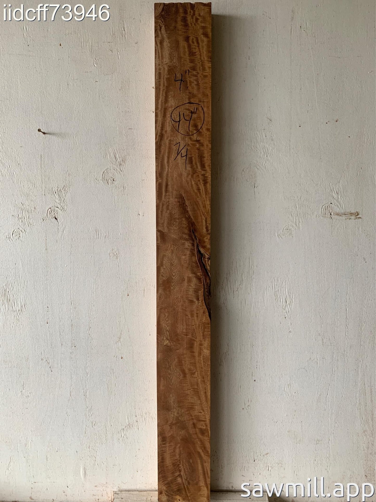 1.75" x 4" x 44" Fiddle Wood