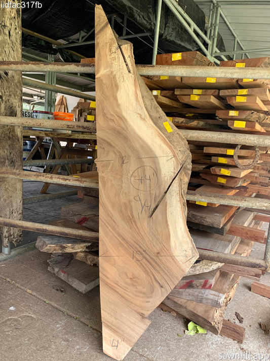 2.25" x 15" x 44" Monkeypod